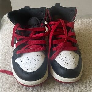 Kids Black and Red Sneakers